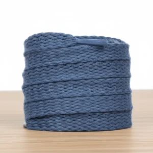 Lacet Corde Plat 15mm Bleu Nuit Coton - Vue 2 - Lacet