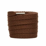 Lacet Corde Plat Marron 15mm Coton - Vue 1 - Lacet