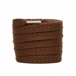 Lacet Corde Plat Marron 15mm Coton - Vue 1 - Lacet
