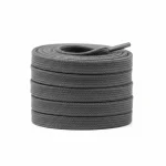 Lacet Gris Foncé Plat Coton 8mm - Vue 1 - Lacet