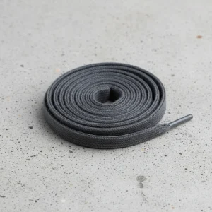 Lacet Gris Foncé Plat Coton 8mm - Vue 2 - Lacet