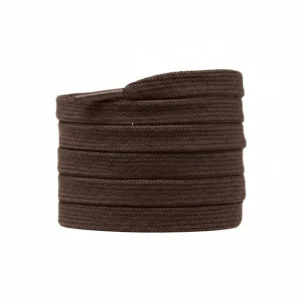 Lacet Marron Plat Coton 8mm - Vue 1 - Lacet