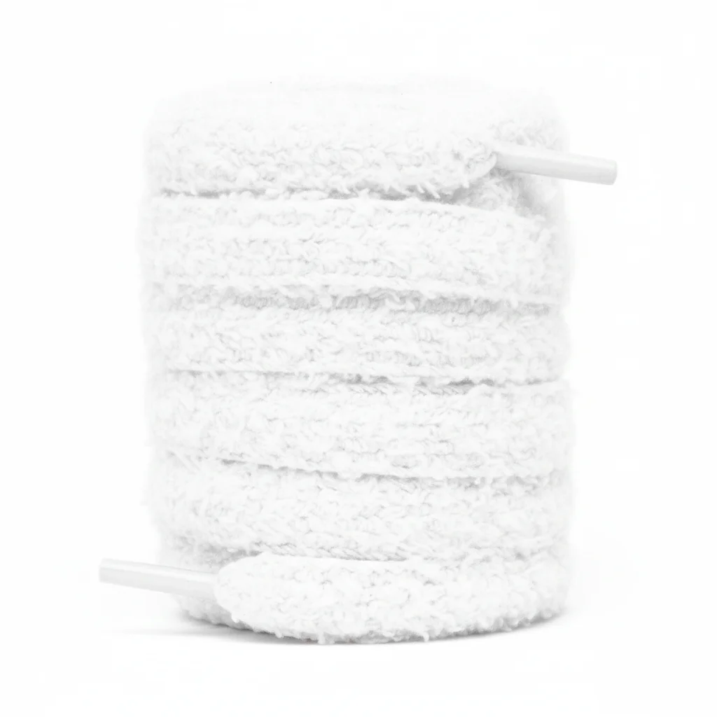 Lacet Peluche Blanc 15mm Coton Doux - Vue 4 - Lacet