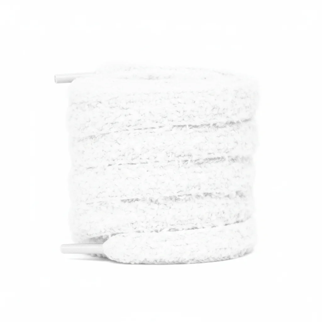 Lacet Peluche Blanc 15mm Coton Doux - Vue 5 - Lacet