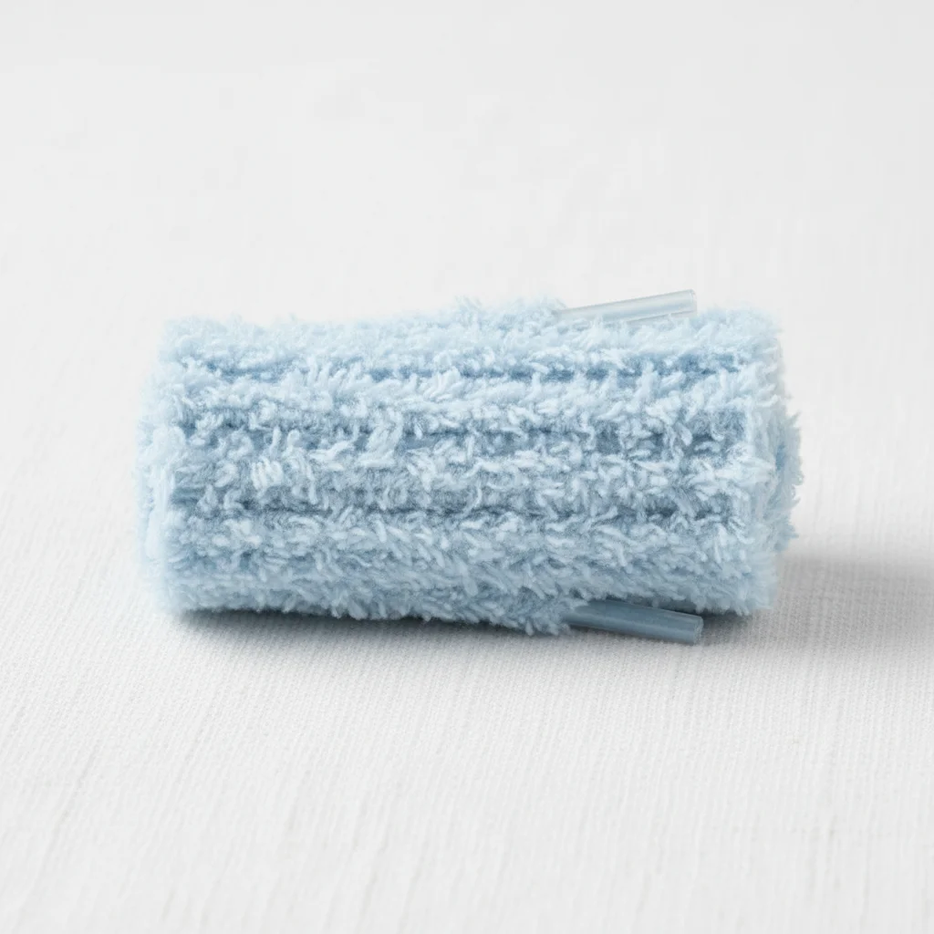 Lacet Peluche Coton 7mm Bleu Ciel Tendances Sneakers - Vue 3 - Lacet