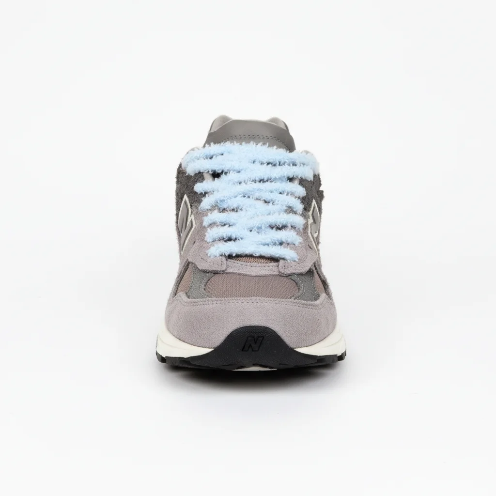 Lacet Peluche Coton 7mm Bleu Ciel Tendances Sneakers - Vue 6 - Lacet