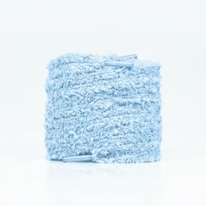 Lacet Peluche Coton Doux Bleu Ciel 15mm - Vue 2 - Lacet