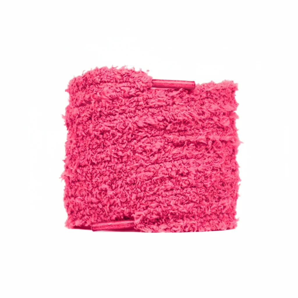 Lacet Peluche Magenta 15mm Coton Doux - Vue 1 - Lacet
