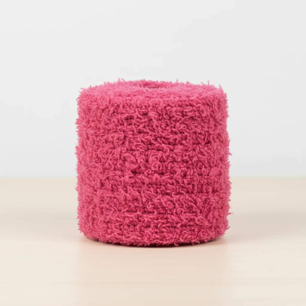 Lacet Peluche Magenta 15mm Coton Doux - Vue 2 - Lacet