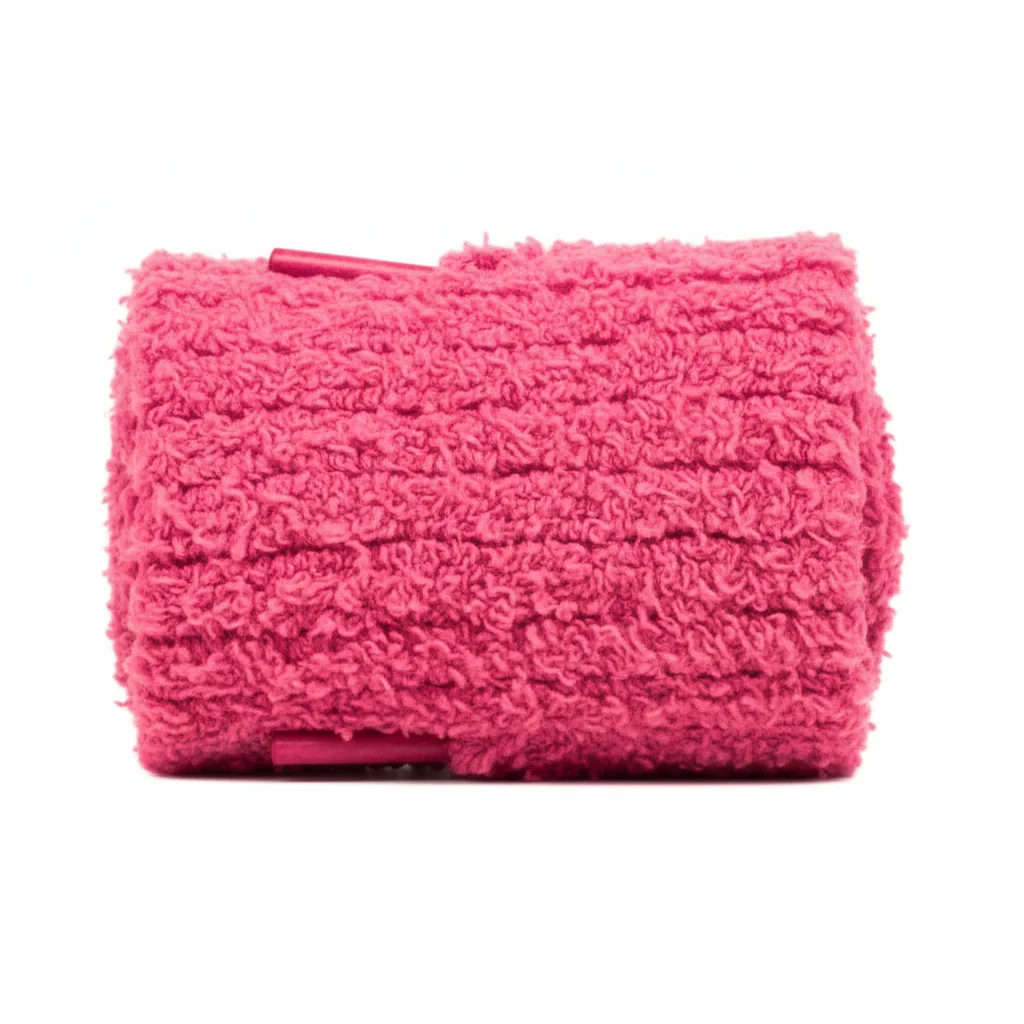 Lacet Peluche Magenta 15mm Coton Doux - Vue 4 - Lacet