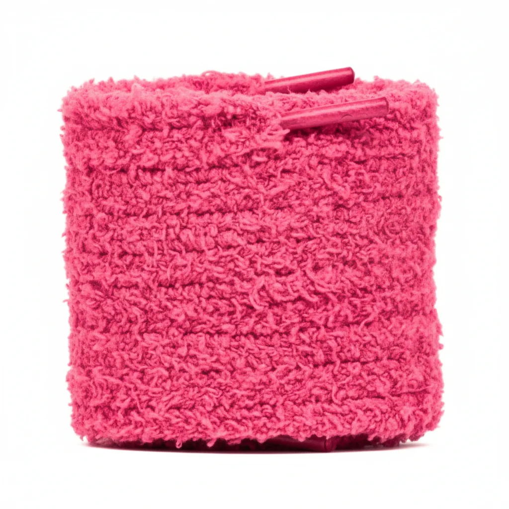 Lacet Peluche Magenta 15mm Coton Doux - Vue 5 - Lacet