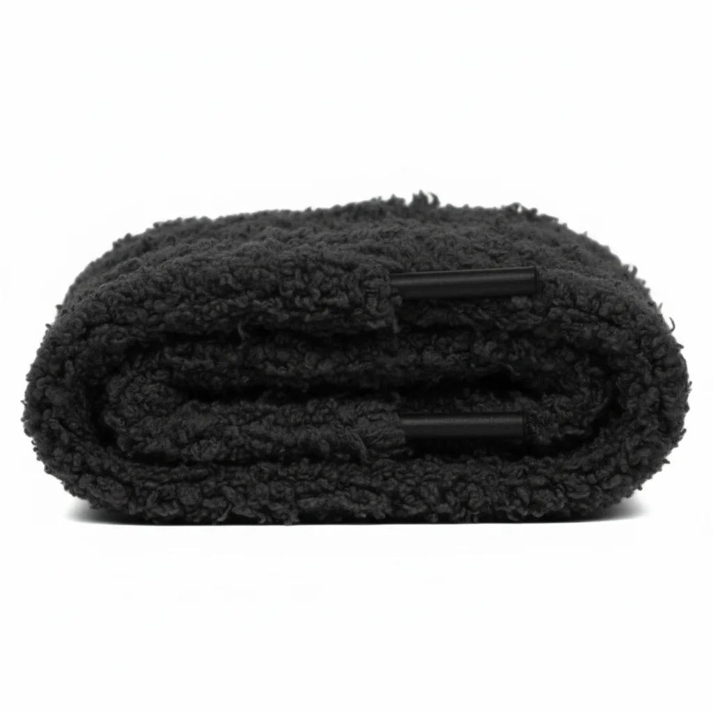 Lacet Peluche Noir 15mm Coton Tendance - Vue 1 - Lacet