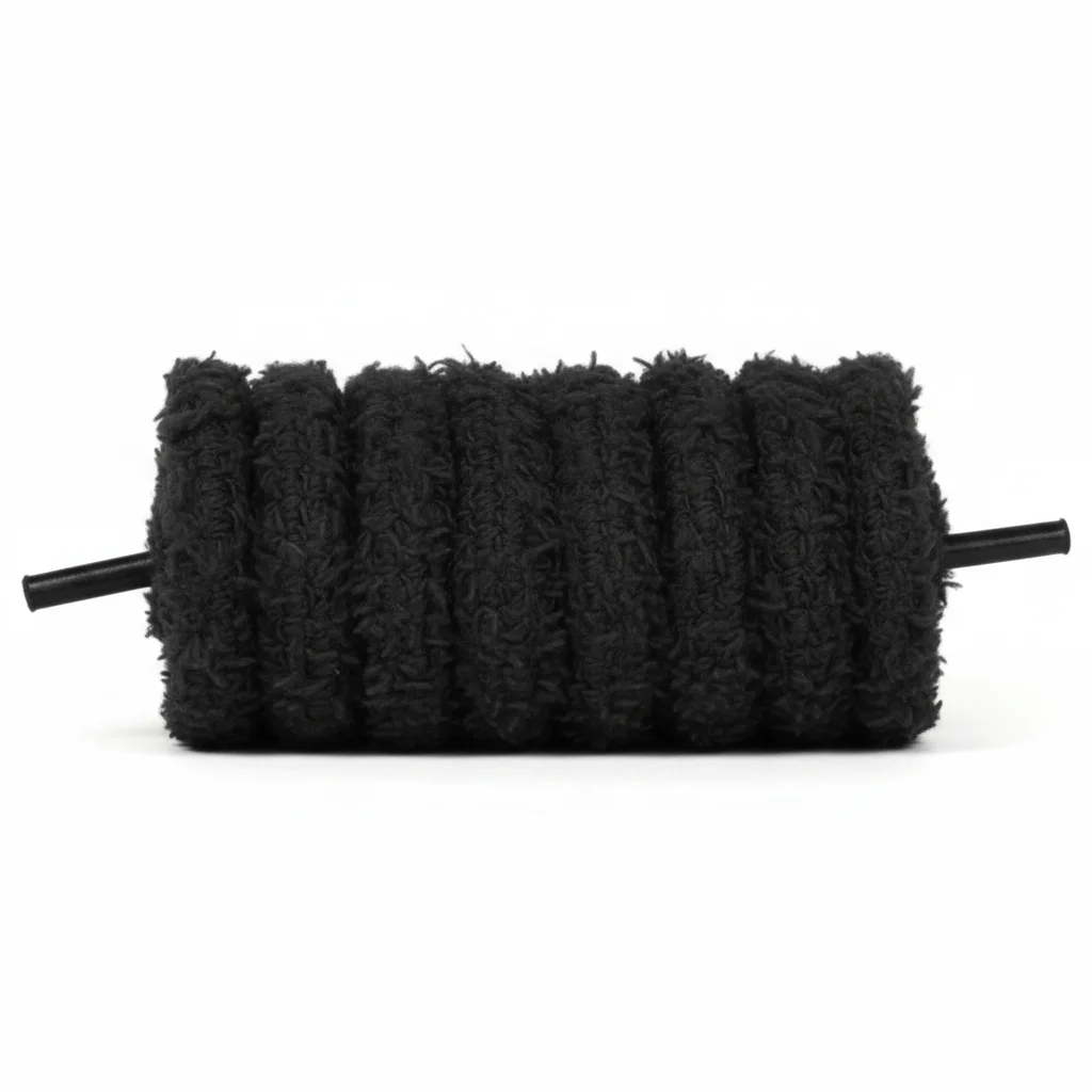 Lacet Peluche Noir 7mm Coton Doux - Vue 1 - Lacet