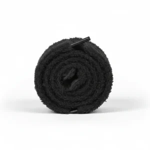 Lacet Peluche Noir 7mm Coton Doux - Vue 2 - Lacet