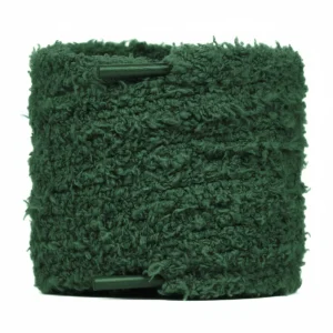 Lacet Peluche Vert Forêt 15mm Coton - Vue 1 - Lacet