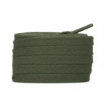 Lacet Plat 8mm Coton Vert Kaki - Vue 1 - Lacet