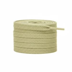 Lacet Plat 8mm Kaki Coton - Vue 1 - Lacet