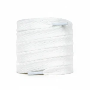 Lacet Plat Corde 15mm Blanc Coton - Vue 1 - Lacet