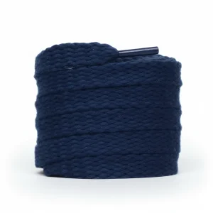 Lacet Plat Corde 15mm Bleu Marine Coton - Vue 2 - Lacet