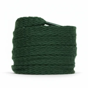 Lacet Plat Corde 15mm Vert Forêt Coton - Vue 2 - Lacet