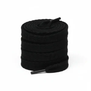 Lacet Plat Corde Noir 15mm Coton - Vue 2 - Lacet