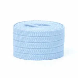 Lacet Plat Coton 8mm Bleu Ciel - Vue 1 - Lacet