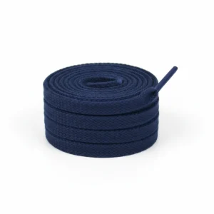 Lacet Plat Coton 8mm Bleu Marine - Vue 1 - Lacet