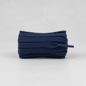 Lacet Plat Coton 8mm Bleu Marine - Vue 2 - Lacet