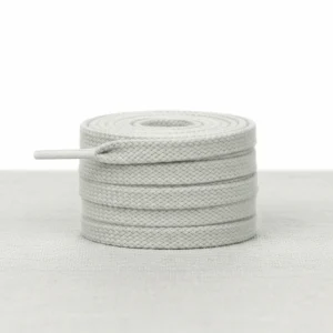 Lacet Plat Coton 8mm Gris Clair - Vue 2 - Lacet