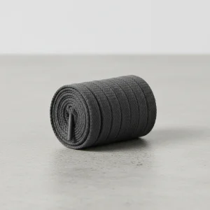 Lacet Plat Coton 8mm Gris Foncé - Vue 2 - Lacet