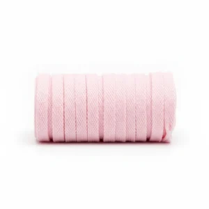 Lacet Plat Coton 8mm Rose Pâle - Vue 1 - Lacet