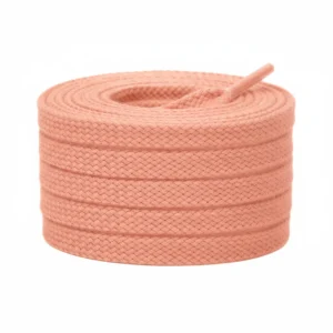 Lacet Plat Coton 8mm Rose Saumon - Vue 1 - Lacet