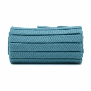 Lacet Plat Coton 8mm Turquoise Foncé - Vue 1 - Lacet