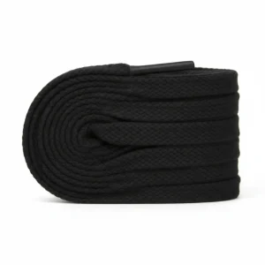 Lacet Plat Coton Noir 8mm - Vue 1 - Lacet