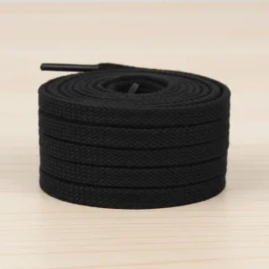 Lacet Plat Coton Noir 8mm - Vue 2 - Lacet