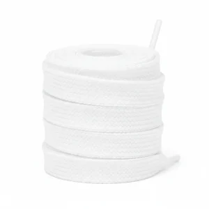 Lacet Plat Large 18mm Blanc Coton - Vue 1 - Lacet