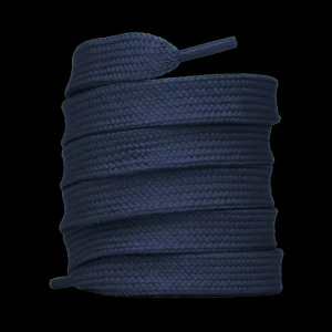 Lacet Plat Large 18mm Coton Marine - Vue 1 - Lacet