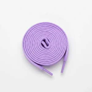 Lacet Plat Large 18mm Violet Coton - Vue 2 - Lacet