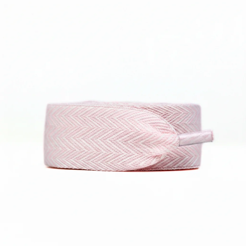 Lacet Plat Large 30mm Rose Coton - Vue 3 - Lacet