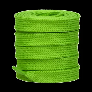 Lacet Plat Large Vert Pomme 18mm - Vue 1 - Lacet