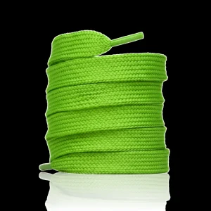 Lacet Plat Large Vert Pomme 18mm - Vue 2 - Lacet