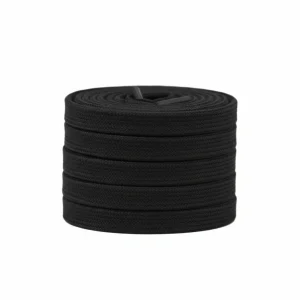 Lacet Plat Noir 8mm Coton 160cm - Vue 1 - Lacet