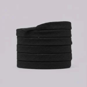 Lacet Plat Noir 8mm Coton 160cm - Vue 2 - Lacet