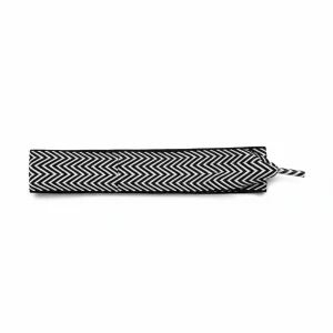 Lacet Plat Noir Chevron 30mm Coton - Vue 1 - Lacet