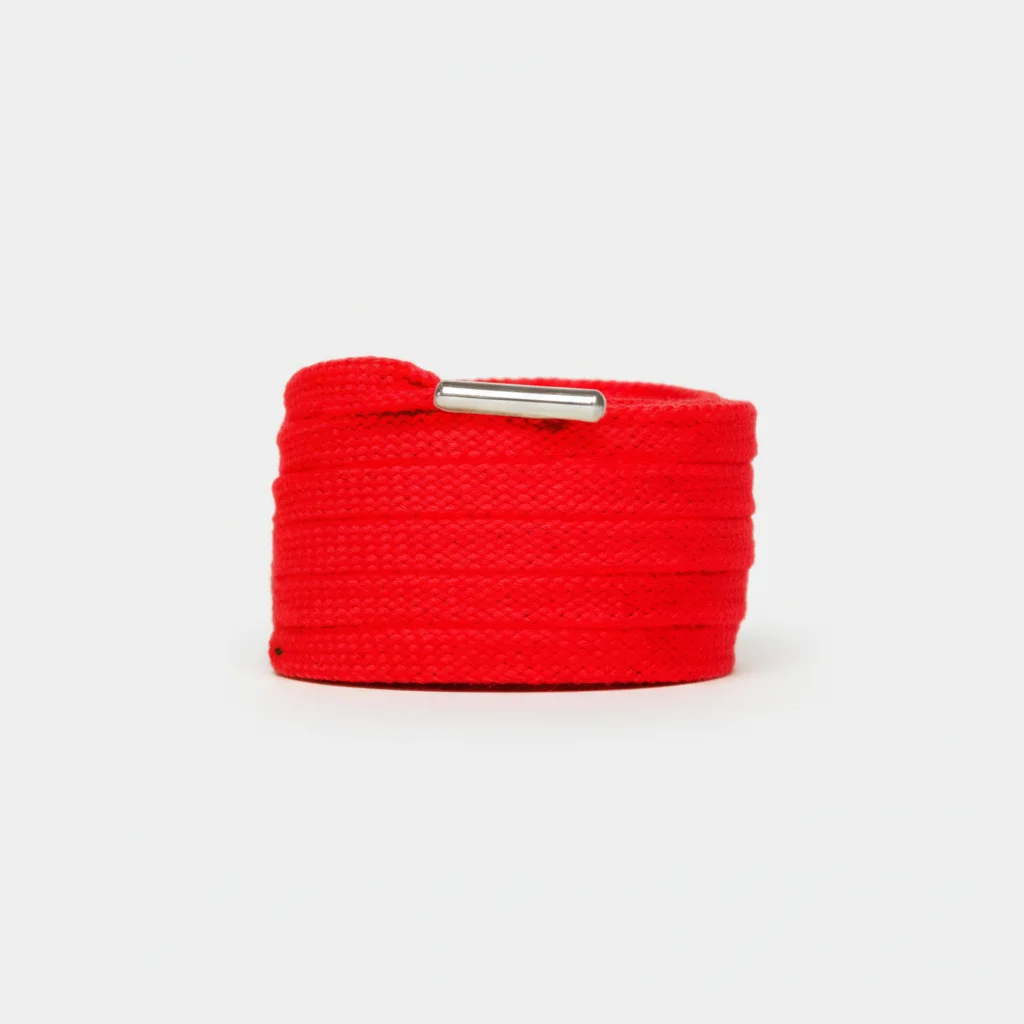 Lacet Plat Rouge 8mm Coton - Vue 6 - Lacet