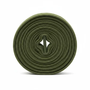 Lacet Vert Kaki 8mm Plat Coton - Vue 1 - Lacet