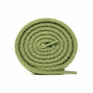 Lacet Vert Pelucheux 7mm pour Sneakers - Vue 2 - Lacet
