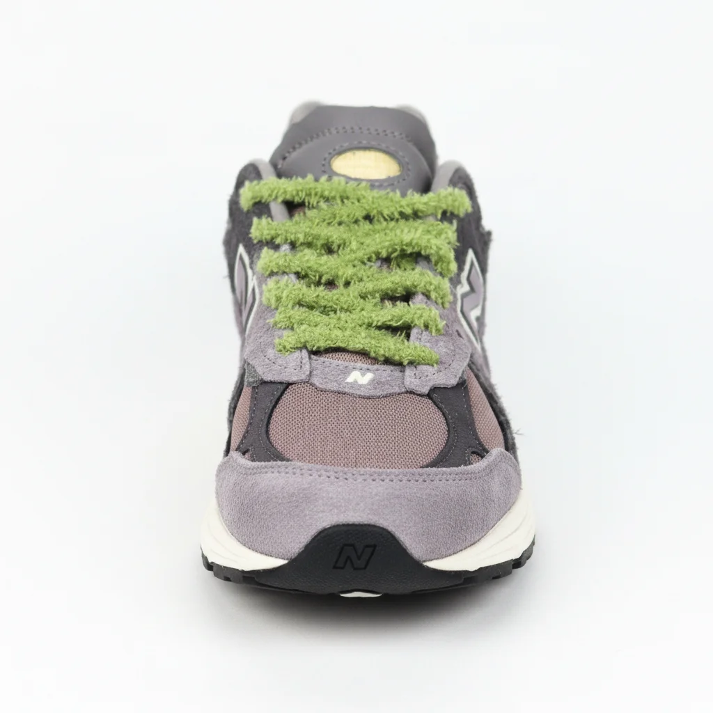 Lacet Vert Pelucheux 7mm pour Sneakers - Vue 6 - Lacet